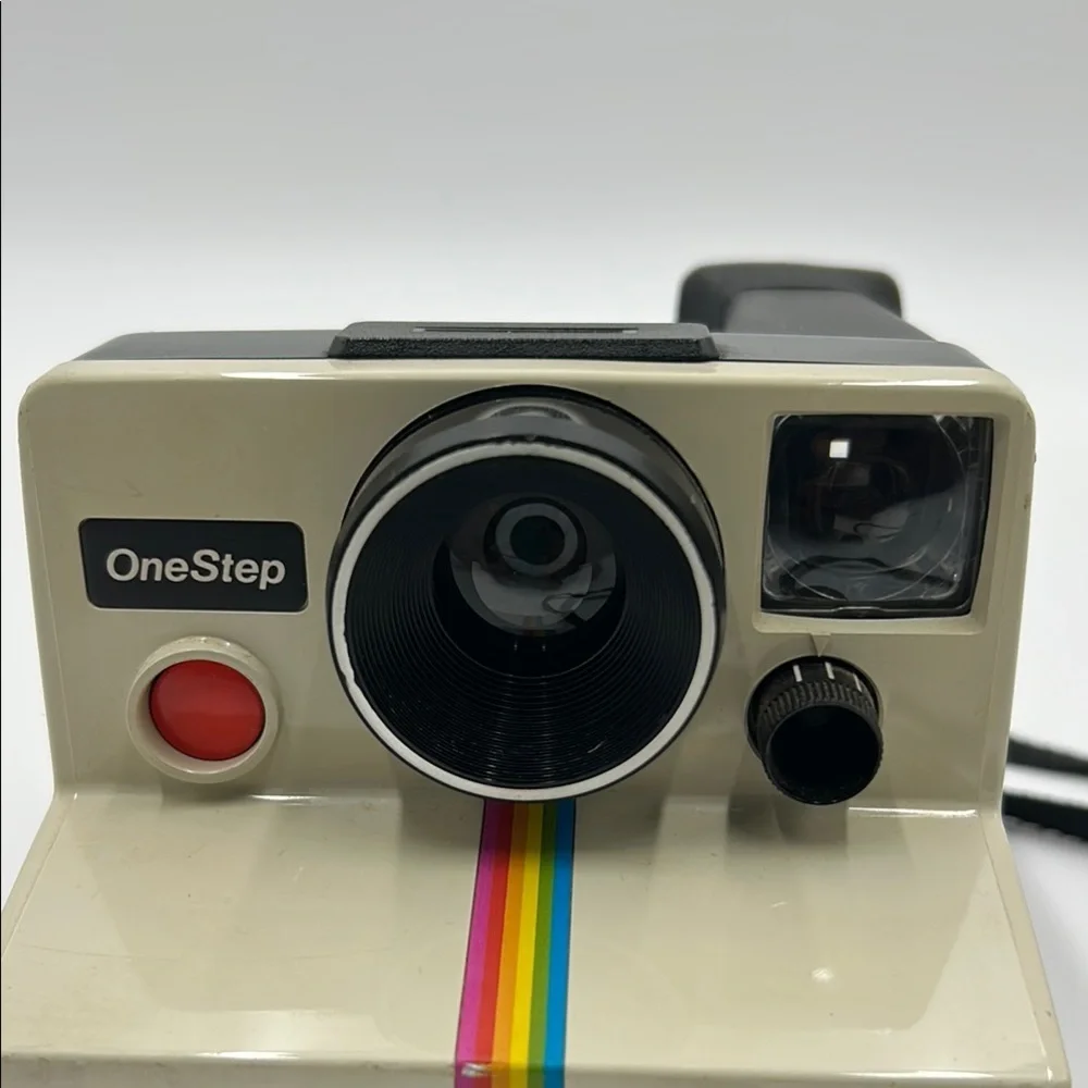 Vintage Polaroid Black and White Film Camera with Instant Photo Feature